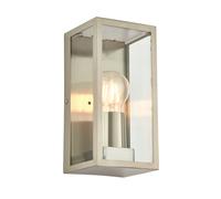 Endon 53803 Oxford 1lt Wall Brushed stainless steel & clear glass 28W E27 Eco GLS (Required)