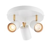 Endon 59932 Gull Matt White & Satin Brushed Gold GU10 LED Ceiling Spotlight