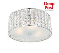 Endon 61252 Belfont Bathroom 3 Light Flush Bathroom Ceiling Light IP44 18W