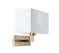 Endon 61604 Piccolo 1lt Wall Satin nickel plate & white fabric 60W E27 GLS (Required)