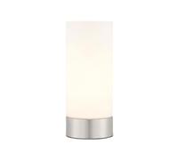 Endon 67517 Dara One Light USB Table Lamp In Brushed Nickel And Matt Opal Duplex Glass