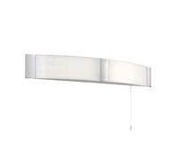Ensora Lighting Kyler 2 Light Bathroom Shaver Wall Light, Silver