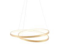 Endon 72479 Scribble 1lt Pendant Gold leaf & frosted acrylic 31.5W LED tape module (SMD 2835) Warm White