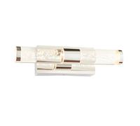 Essence LED 2 Light Bathroom Wall Chrome Acrylic With Bubbles IP44 Netlighting Grey One Size