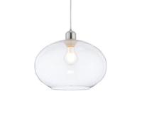 Endon 73974 Dimitri 1lt Pendant easyfit Clear bubble glass 40W E27 or B22 GLS (Required)