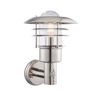 Endon 74702 Dexter 1lt Wall Polished stainless steel & clear glass 40W E27 GLS (Required)