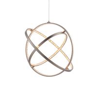 Endon 74729 Eternity 1lt Pendant Matt nickel plate & clear crystal 42W LED tape module (SMD 2835) Warm White