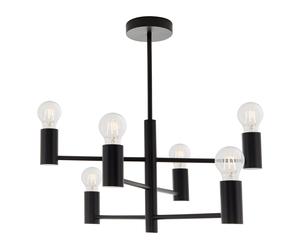 Endon 76502 Studio 6lt Semi flush Matt black 6 x 10W LED E27 (Required)