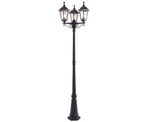 Endon 76552 Burford 3lt Floor Matt black & clear glass 3 x 60W E27 GLS (Required)
