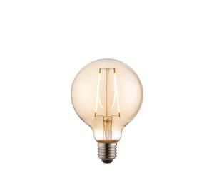 Endon 77109 E27 LED filament globe 1lt Accessory Amber glass 2W LED E27 Warm White