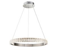 Endon 78702 Celeste 1lt Pendant Chrome plate & clear crystal 28.5W LED (SMD 2835) Cool White