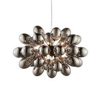 Endon 80124 Infinity 8lt Pendant Black chrome plate & dark chromed glass 8 x 3W LED G9 (Required)