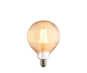 Endon 80179 Ribb 1lt Accessory Amber glass 4W LED E27 Warm White