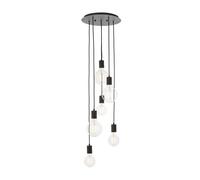 Ensora Lighting Collins 6 Light Ceiling Light Black, Black