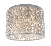 Endon 81974 Fayola 5lt Flush Chrome plate & clear crystal 5 x 25W G9 clear capsule (Required)