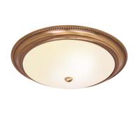 Endon 91121 Atlas 2lt Flush Antique brass plate & frosted glass 2 x 40W E27 GLS (Required)