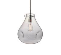 Endon 94521 Utopia 1lt Pendant Clear glass & chrome plate 40W E27 GLS (Required)
