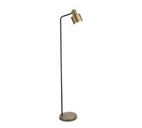 Endon 95465 Mayfield 1lt Floor Matt antique brass plate & matt black 10W LED E27 (Required)