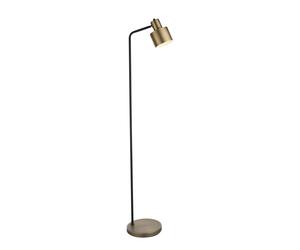 Endon 95465 Mayfield 1lt Floor Matt antique brass plate & matt black 10W LED E27 (Required)