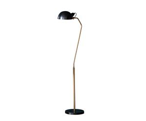 Endon 95477 Largo 1lt Floor Satin black & aged brass paint 10W LED E27 (Required)