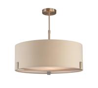 Ensora Lighting Hartfield 3lt pendant light satin nickel, Multi