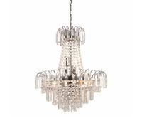 Endon 96826-CH Amadis 6lt Pendant Clear glass & chrome plate 6 x 6W LED E14 (Required)