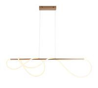 Endon 97629 Attalea 1lt Pendant Satin gold paint & white silicone 43.7W LED tape module (SMD 2835) Warm White