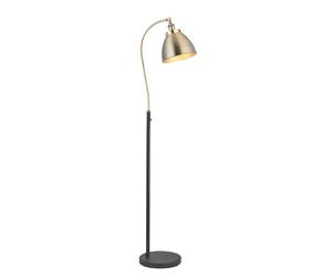 Endon 98748 Franklin 1lt Floor Antique brass plate & matt black paint 10W LED E27 (Required)