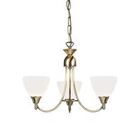 ENDON Alton 3lt pendant 60W - antique brass plate 1805-3AN