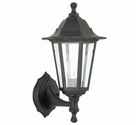Endon Lighting Vogue Iola Outdoor Wall Light 1-Light Black Polypropylene Clear Glass E27