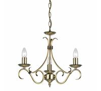 Large Chandelier in Antique Brass
