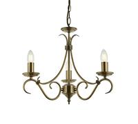 Large Chandelier in Antique Brass