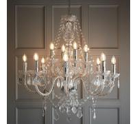 Netlighting Pendant Clarence 12-Light Clear Acrylic & Polished Chrome 12x60W E14