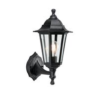 Endon Lighting Vogue Iola Outdoor Wall Light 1-Light Black Polypropylene Clear Glass E27