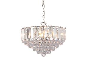 Endon FARGO-14CH Fargo 3lt Pendant Chrome plate & clear acrylic 3 x 6W LED E14 (Required)