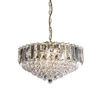 ENDON FARGO-18BP Brass Effect Plate Pendant Light Fitting