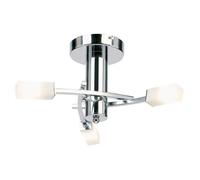 Endon Kennedy 3 Arm Semi-Flush Ceiling Light - Polished Chrome