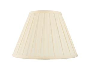 Endon Lighting Carla 10 Inch Tapered Drum Shade In Cream Box Pleat Fabric