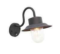 Endon Lighting Endon Chesham Single Light Outdoor Wall Fitting In Textured Black Painted Finish With PIR Sensor
