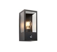 Endon Lighting Endon Endon Oxford Half Lantern Outdoor Wall Light in Matt Black Finish with PIR Sensor