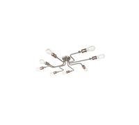 Endon 81610 Hal 8lt Semi flush Aged copper & aged pewter plate 8 x 10W LED E27 (Required)