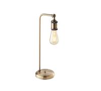Endon Lighting Endon Hal Single Light Desk Lamp In Antique Brass Finish