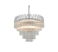 Endon Lighting Endon Toulouse 12 Light Glass Chandelier In Polished Nickel Finish
