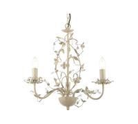 Endon Lullaby 3 arm chandelier pendant light (Lullaby-3CR, cream, gold)