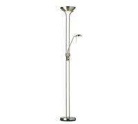 Endon ROME-AN Rome 2lt Floor Antique brass plate & opal glass 230W R7s tungsten (117mm) & 33W G9 clear capsule (Required)