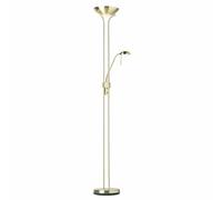 Endon ROME-SB Rome 2lt Floor Satin brass plate & opal glass 230W R7s tungsten (117mm) & 33W G9 clear capsule (Required)