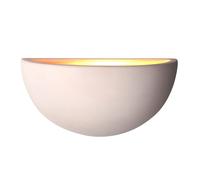 Endon Lighting Endon Single Light Natural Unglazed Ceramic Wall Fitting In White Finish