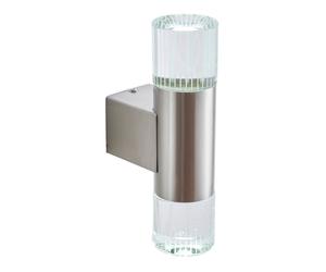 Endon YG-7501 Grant 2lt Wall Polished stainless steel & clear crystal 2 x 0.8W LED (SMD 2835) Daylight White
