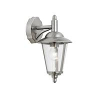 Endon YG-861-SS Klien 1lt Wall Polished stainless steel & clear pc 60W E27 GLS (Required)