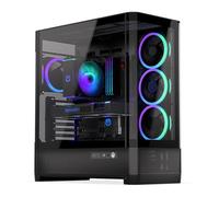 ENDORFY Aquarius 8000 Corona, ATX fishtank computer case, widescreen glass design, AIO max 420mm, CPU cooling max 179mm, 4 Corona fans 120 ARGB, USB-C up to 10 Gpbs, GPU up to 450mm